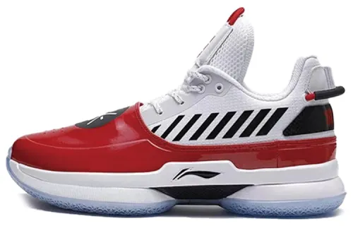 LiNing Li Ning WOW 7 Wade's Way 7 Uptown Comfortable and Versatile Shock Absorbing Anti-Slip Low-top Practical Basketball Shoes Men's White Red Black