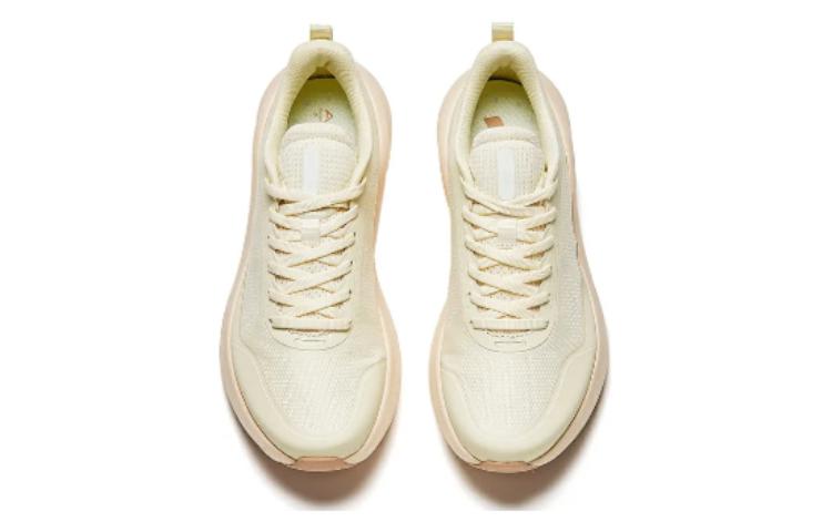 Anta Round Tip Cushioning, Wear Resistant Low top Training Shoes Women’s Light Beige White