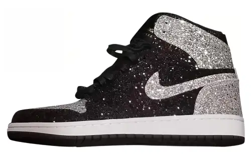 The Shoe Surgeon x Jordan Air Jordan 1 Shadow North Pole Comfortable Wear-resistant Mid-top Basketball Shoes Men's Silver