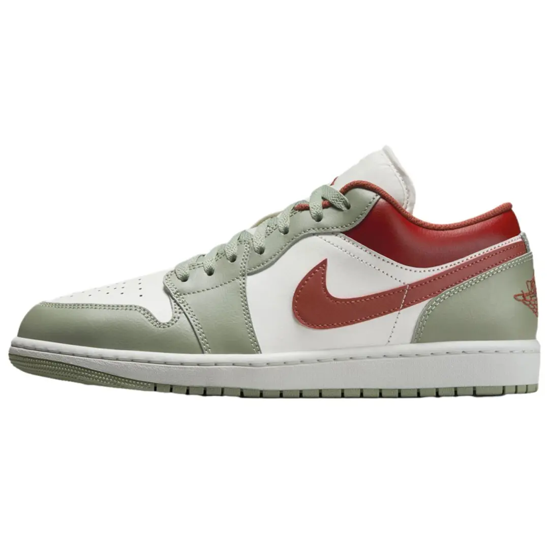 Jordan Air Jordan 1 Leather Low top Vintage Basketball Shoes Men's Green