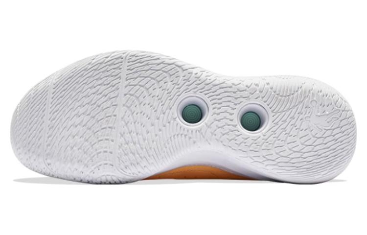 QIAODAN Slip Resistant Abrasion Resistant High top Basketball Shoes Men’s Green Orange