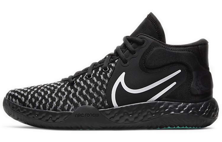 Nike KD Trey 5 VII Durant, comfortable and versatile, shock-absorbing, non-slip and wear-resistant, mid-top, retro basketball shoes, same style for men and women, black and white, foreign version