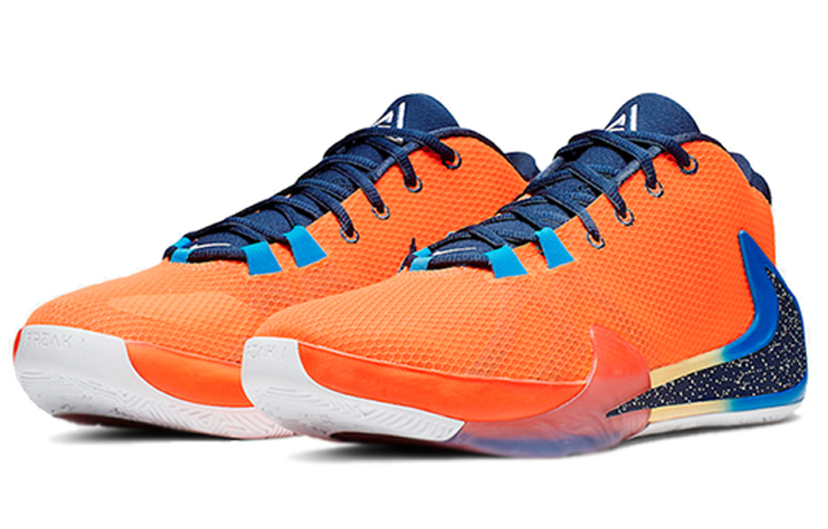 Мужские кроссовки Nike Freak 1 Bros Total Orange (оранжевые) — фото 2