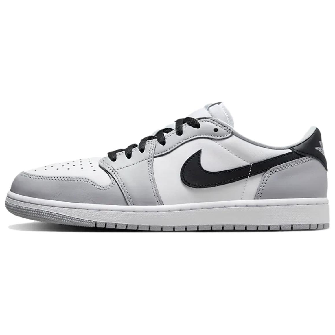 Мужские кроссовки Jordan Air Jordan 1 Low OG Barons (бело-серые)