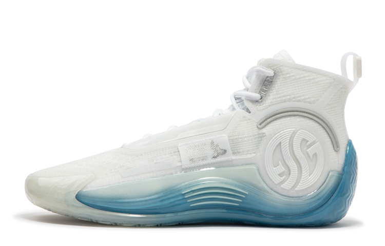 RENZHE x 361° AG4 SOAR Ren Zhe Cushioning Breathable Cushioning Breathable Mid top Basketball Shoes Men’s White Blue