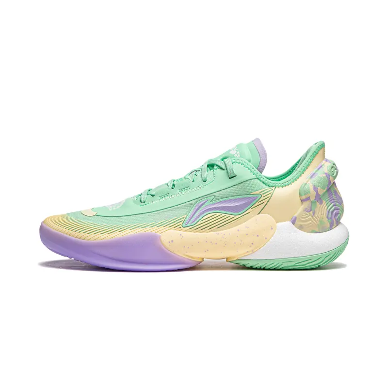 Li Ning Yushuai 18 V2 Basketball Shoes Men's Low Top Green Yellow