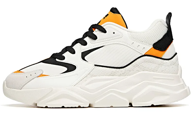 Anta Life Collection Synthetic Leather Breathable Abrasion Resistant Slip Resistant Low top Chunky Sneakers Men's
