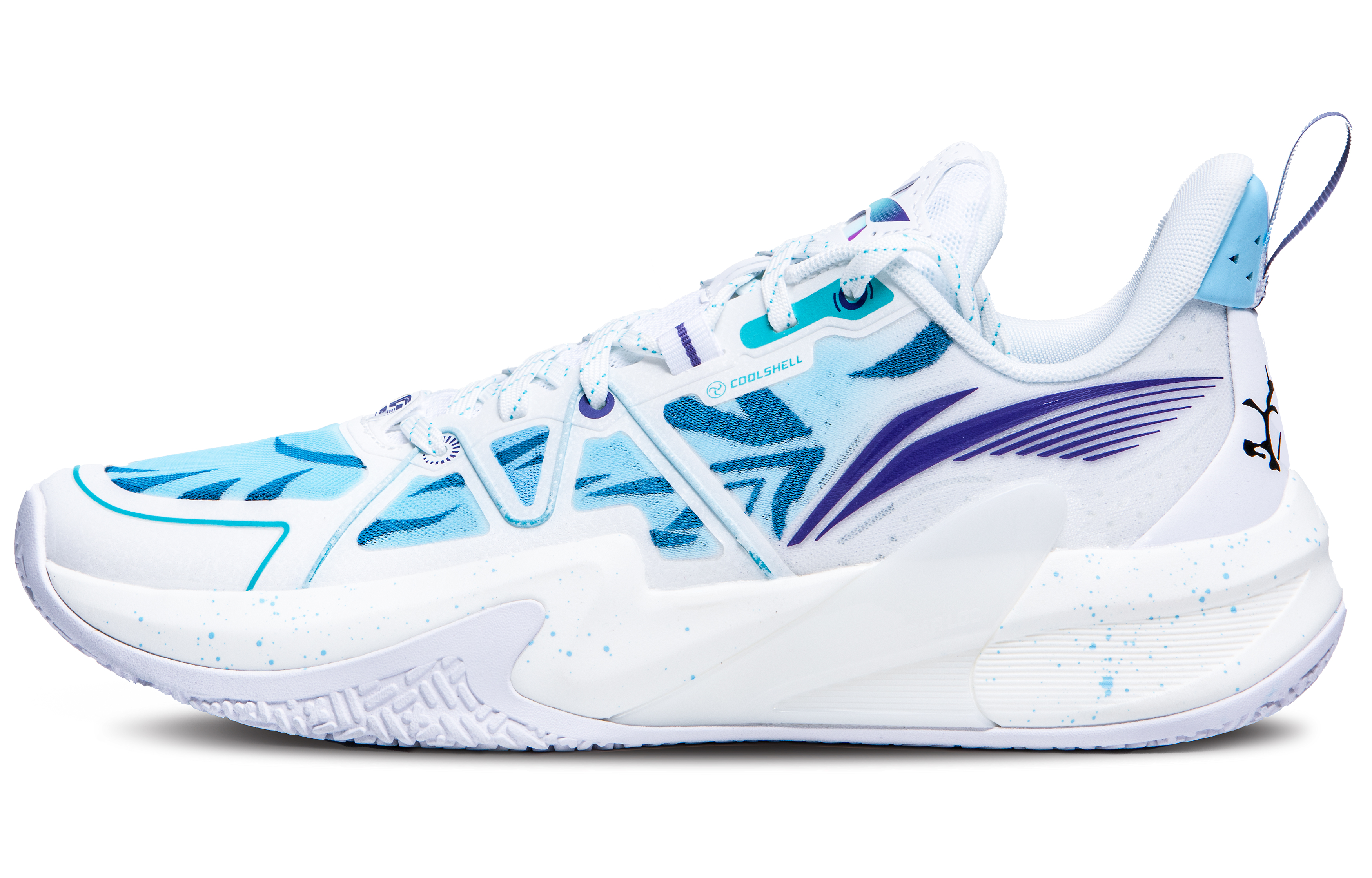 Li Ning Speed 1.5 Star Transformation Cushioning, Wear Resistant Low top Basketball Shoes Men’s White Blue Pink