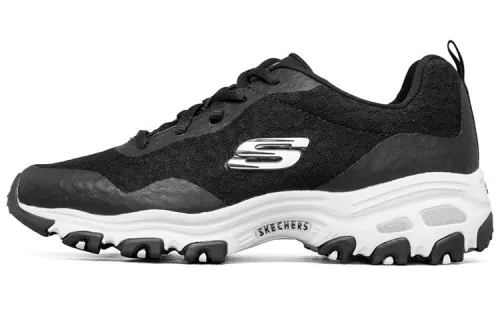 Skechers D Lites 1.0 Low Top Daddy Shoes Black/White Women's