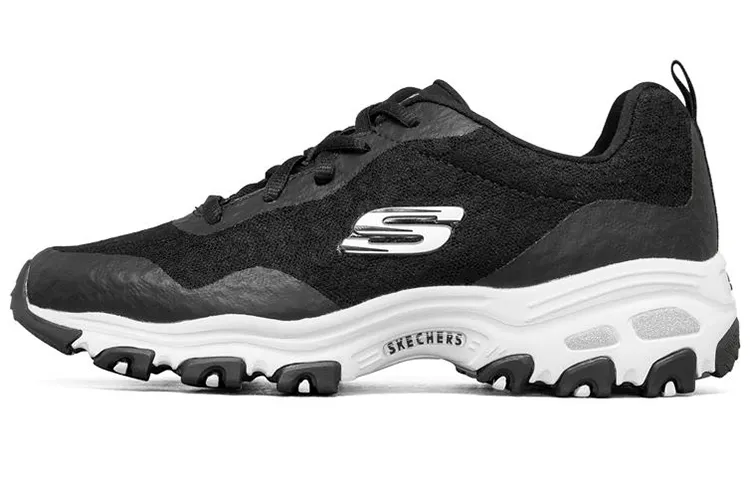Skechers D Lites 1.0 Low Top Daddy Shoes Black/White Women's
