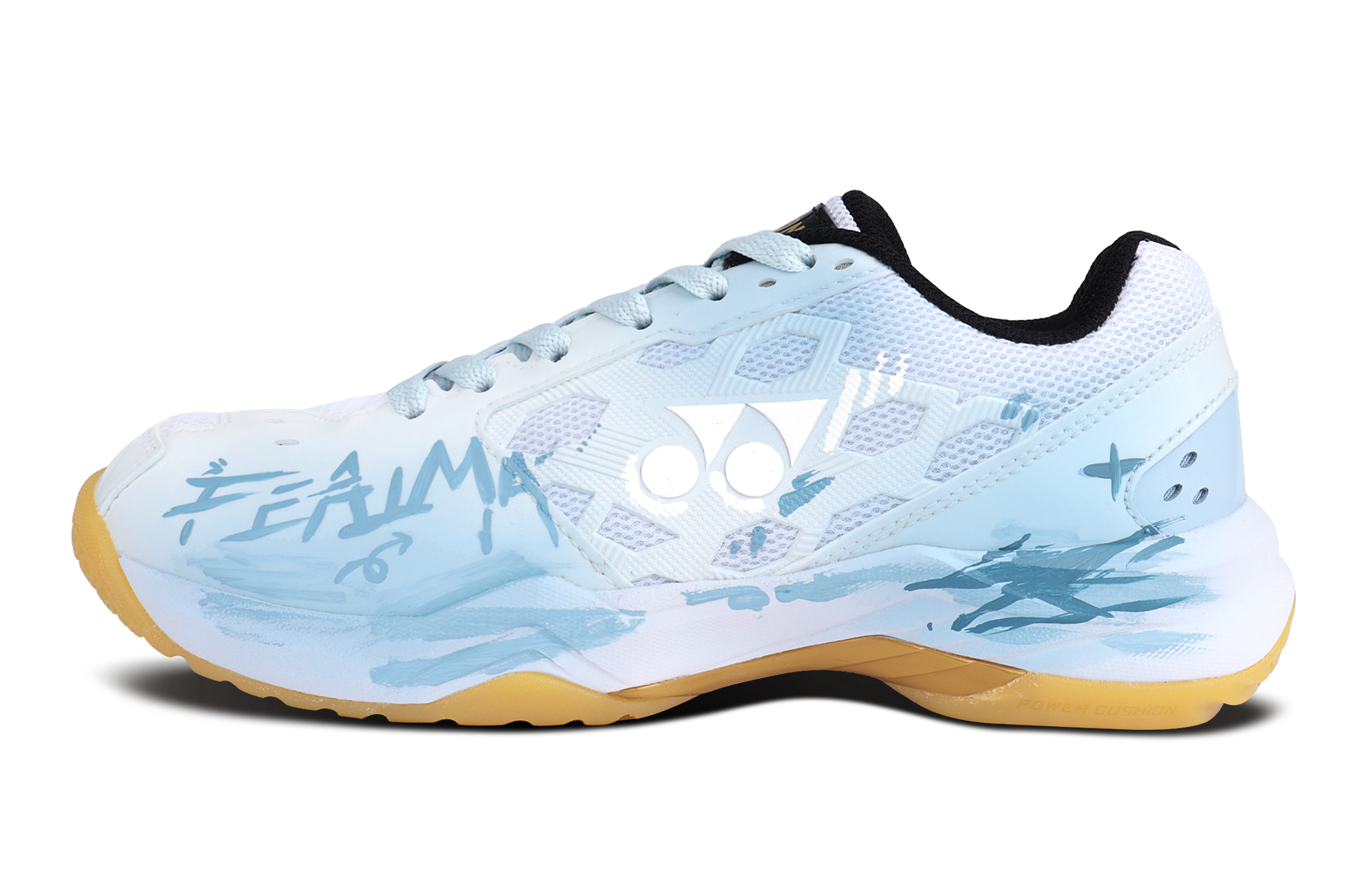 YONEX Power Cushion Abrasion Resistant Breathable Low top Badminton Shoes Unisex Light Blue