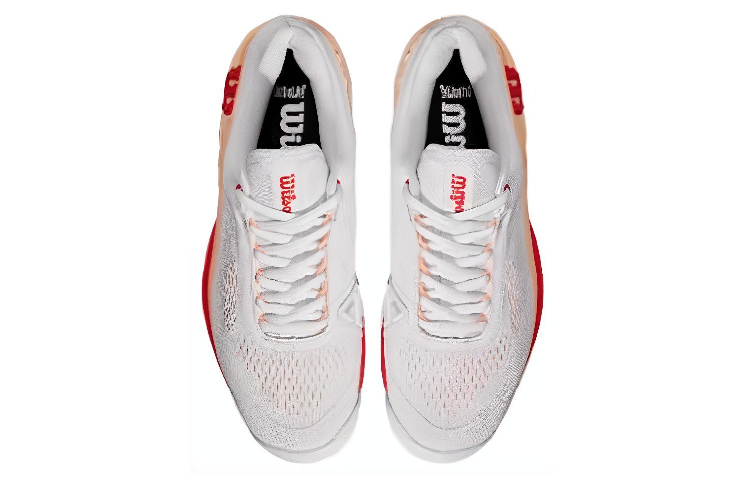 Wilson Rush Pro Abrasion Resistant Low top Tennis Shoes Women’s White Pink