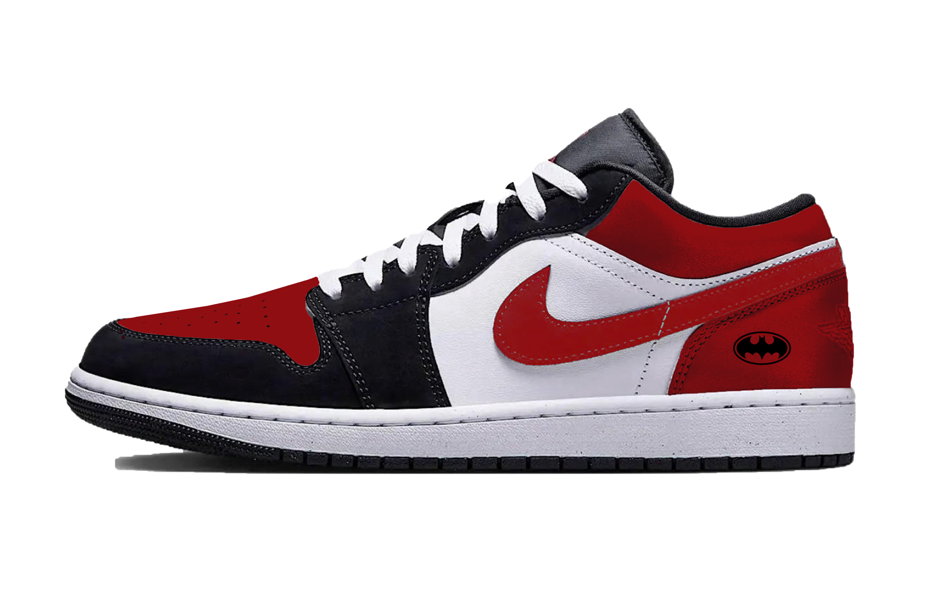 Jordan Air Jordan 1 Burgundy Bat Abrasion Resistant Support Abrasion Resistant Support Low top Vintage Basketball Shoes