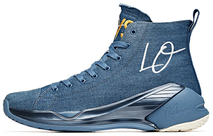 Anta KT4 Thompson Lovs Textile, Synthetic Leather Coverage High top Basketball Shoes Men’s Blue