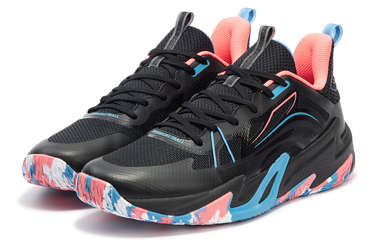 361° Shadow Resilient Slip Resistant, Abrasion Resistant, Breathable Low top Basketball Shoes Men’s Black Blue