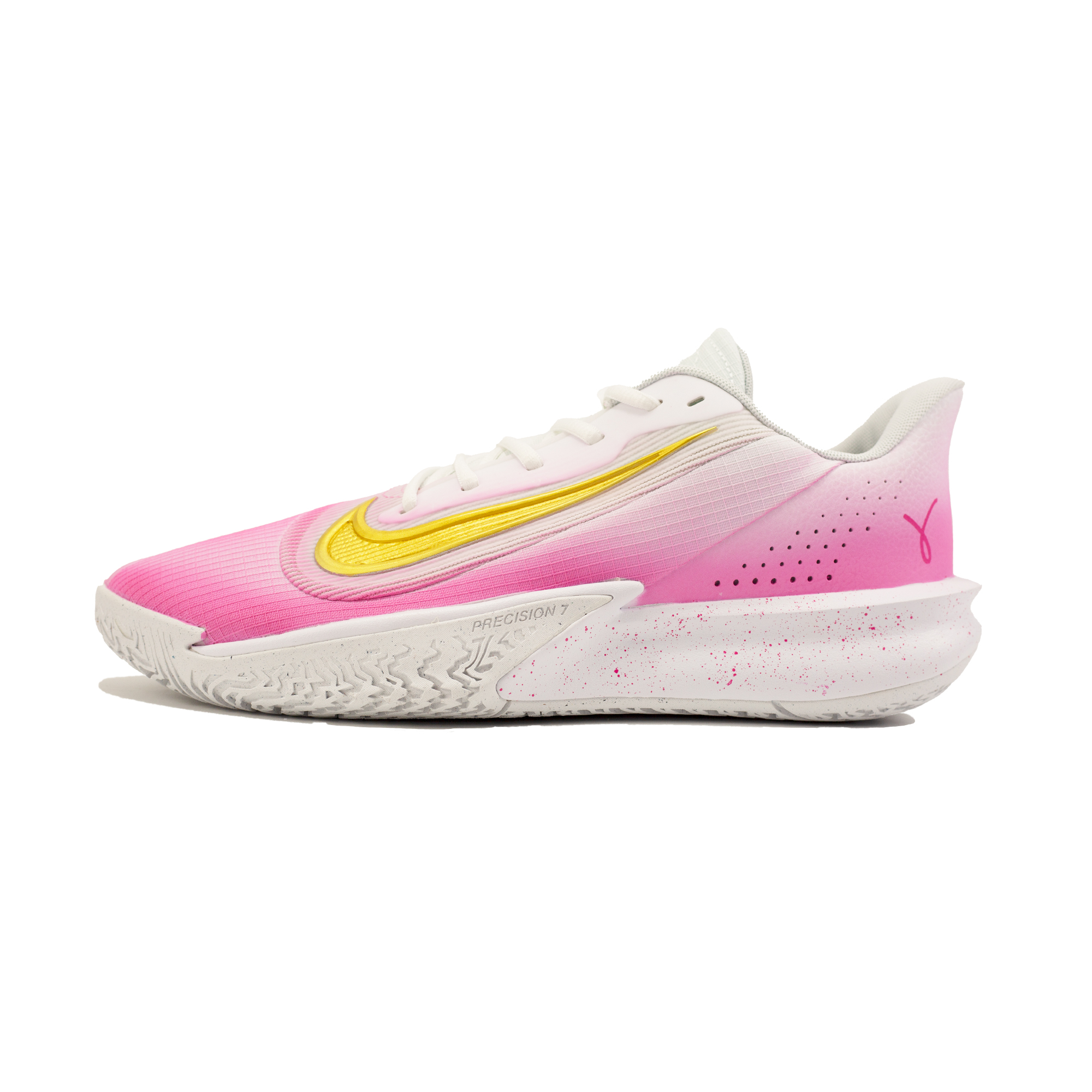 Nike Precision 7 Low top Basketball Shoes Unisex White Pink