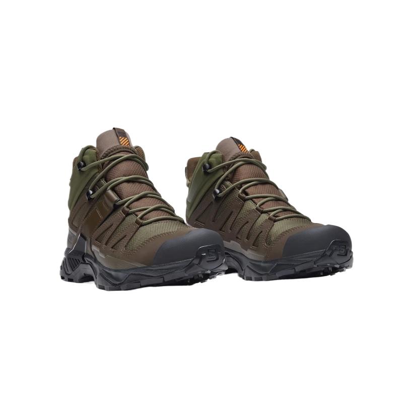 SALOMON Fabric Waterproof And Lightweight Mid top Hiking Shoes Unisex Brown