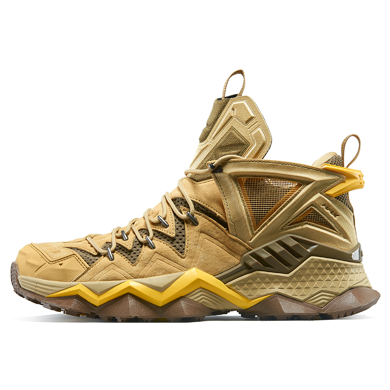 RAX Lightweight, Breathable, And Slip Resistant Mid top Outdoor Shoes Men’s Brown Yellow