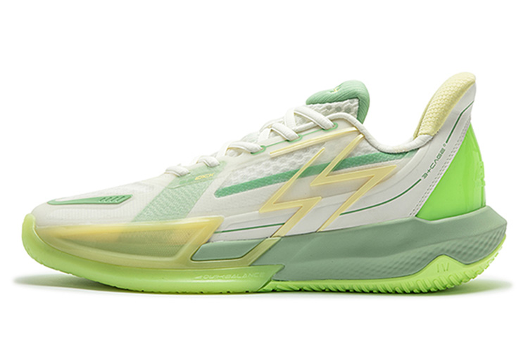 361° Big3 4.0 QUICK Mojito, comfortable and versatile, shock-absorbing, non-slip, wear-resistant and breathable, low-top basketball shoes, men's white and green