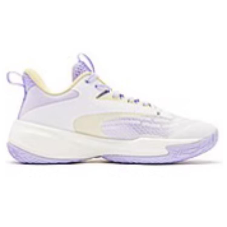QIAODAN Slip Resistant Low top Basketball Shoes Women’s Purple White Yellow