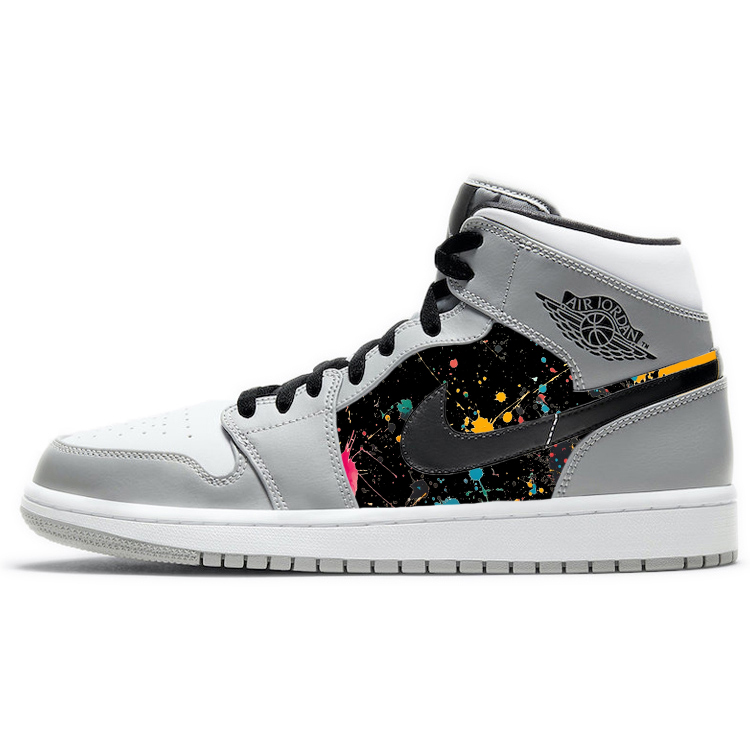 Jordan Air Jordan 1 Vintage Basketball Shoes Men’s Mid Top White/Gray