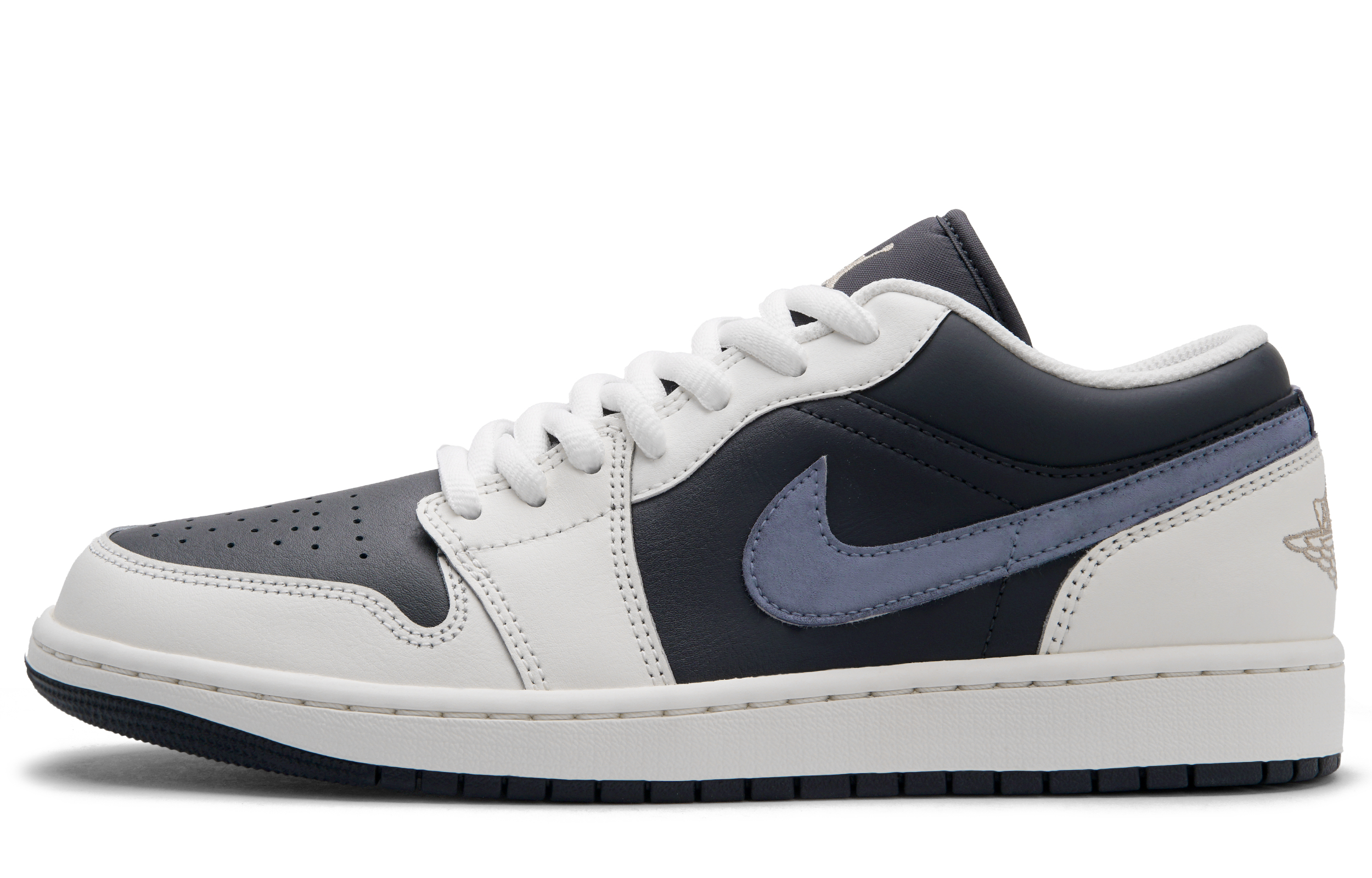 Jordan Air Jordan 1 Blue Waterfall Low top Training Shoes Men’s Black White Blue