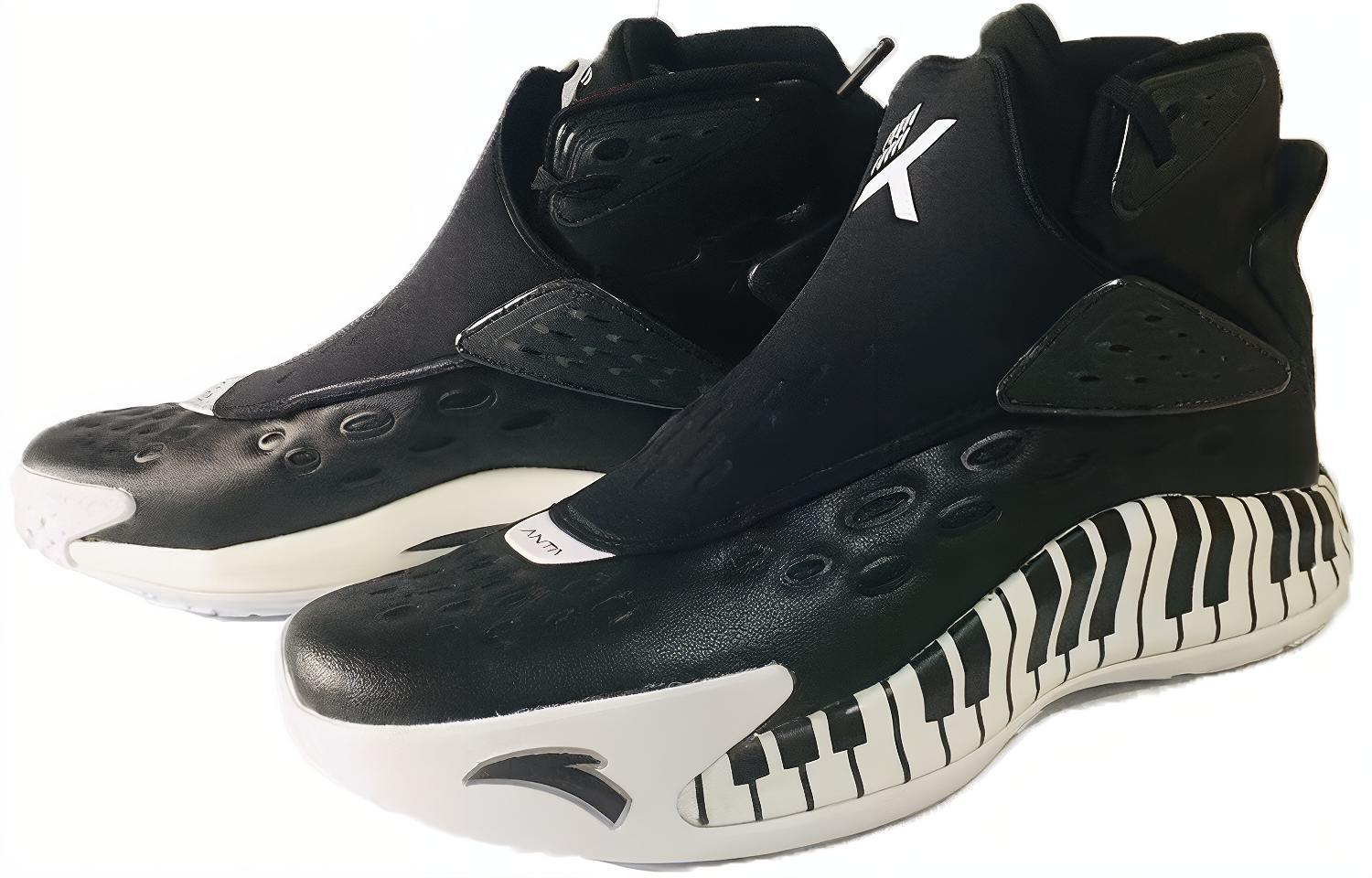 Anta KT5 ‘Classical Music’ Cushioning Slip Resistant High top Basketball Shoes Men’s Black White