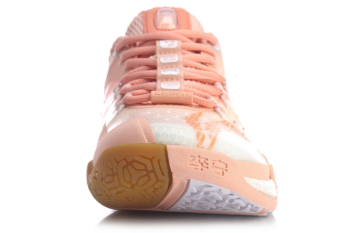 Li Ning Quick Start Saga 2020 Cushioning Slip Resistant Abrasion Resistant Low top Badminton Shoes Women’s Orange Pink