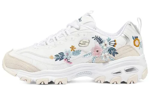 Skechers D'Lites 1.0 Mesh, Artificial Leather Low top Chunky Sneakers Women's White