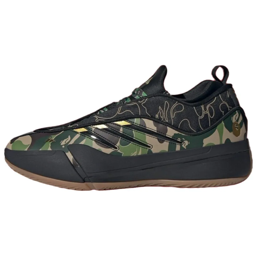 Adidas x BAPE Dame 9 Low top Basketball Shoes Unisex Black Green