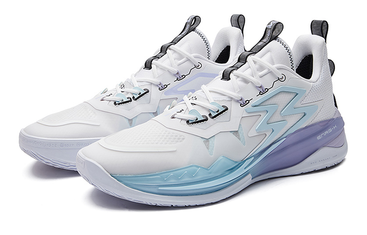 361° Big3 3.0 Ice Blade Cushioning Low top Performance Basketball Shoes Unisex White Blue