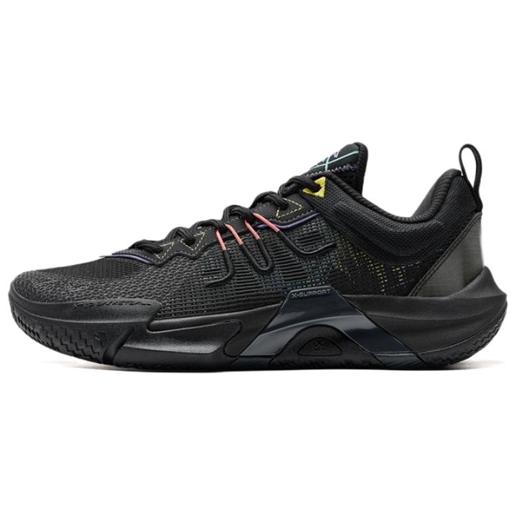 XTEP Slip Resistant Abrasion Resistant Low top Basketball Shoes Men’s Black