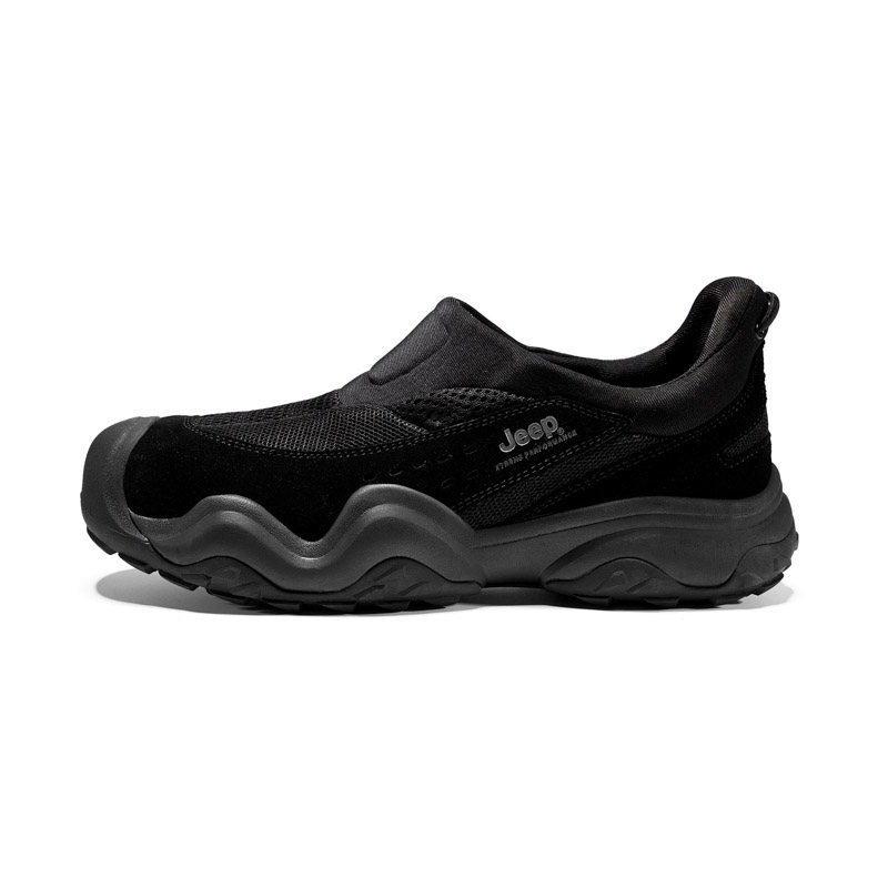 Jeep Fabric Fashion Trend Low top Hiking Shoes Men’s Classic Black