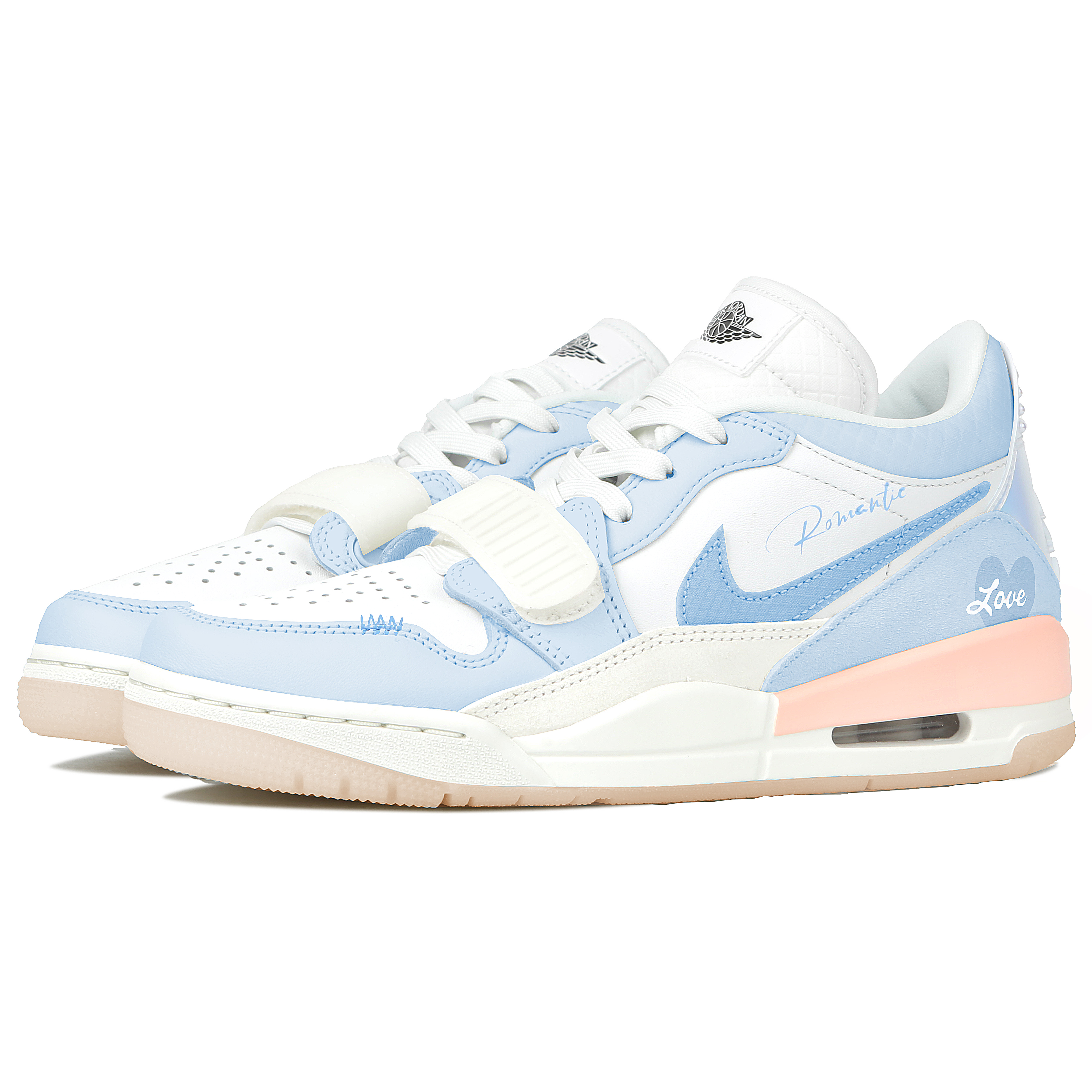Jordan Legacy 312 Slip Resistant Abrasion Resistant Mid top Vintage Basketball Shoes Unisex Blue