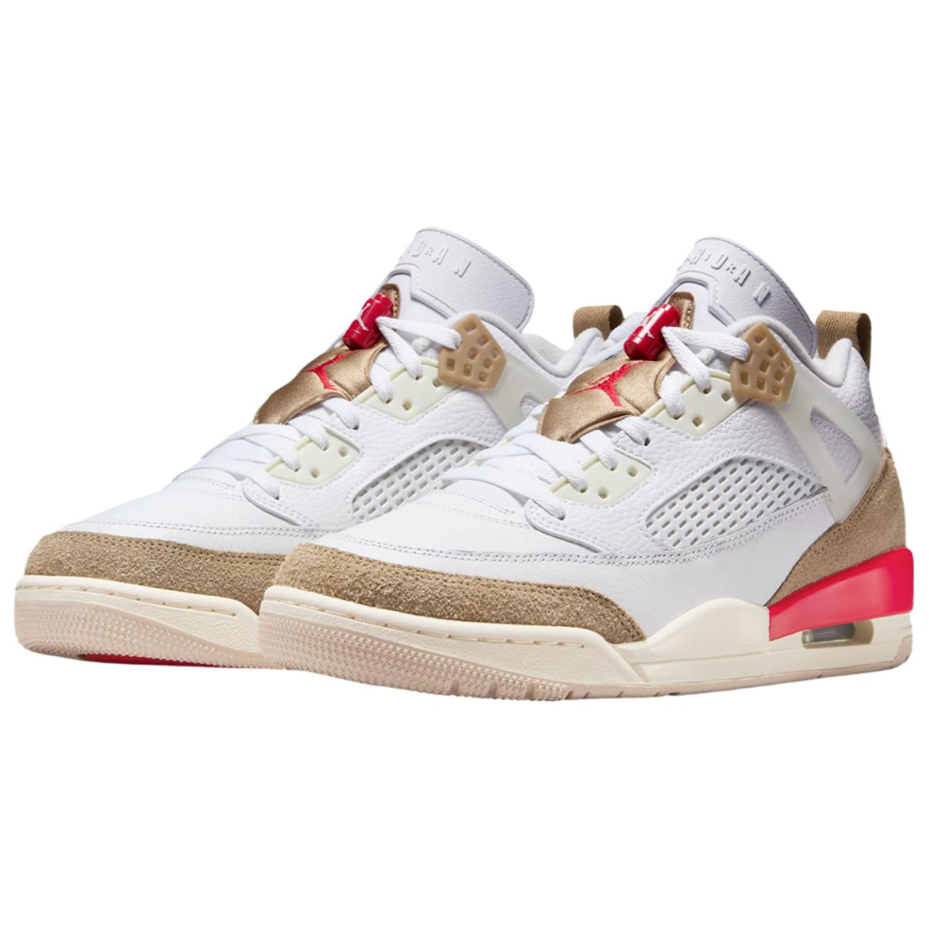 Jordan Spizike Slip Resistant Abrasion Resistant Low top Vintage Basketball Shoes Men’s White Brown