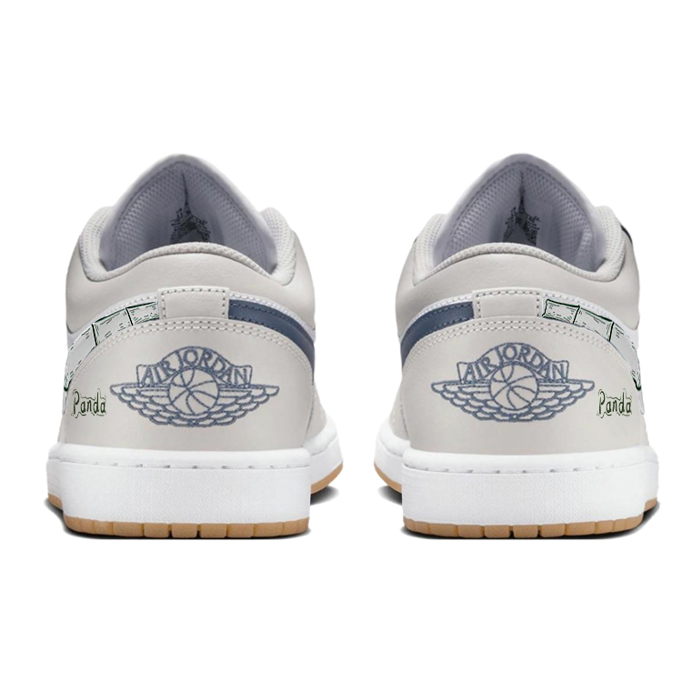 Jordan Air Jordan 1 Cushioning Slip Resistant Abrasion Resistant Low top Vintage Basketball Shoes Unisex Ecru