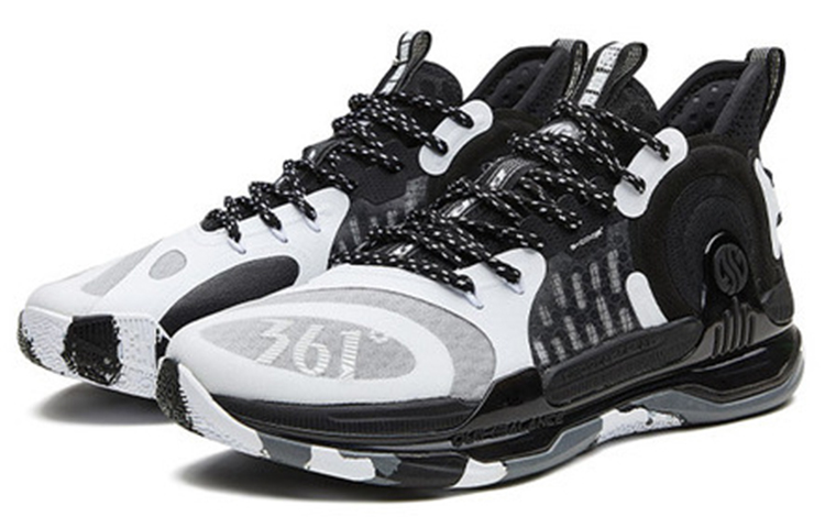 361° AG 1 Basketball Shoes Men’s Mid Top White/Black