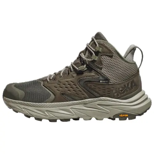 HOKA ONE ONE Slip Resistant Abrasion Resistant High top Mountaineering Shoes Men's Green