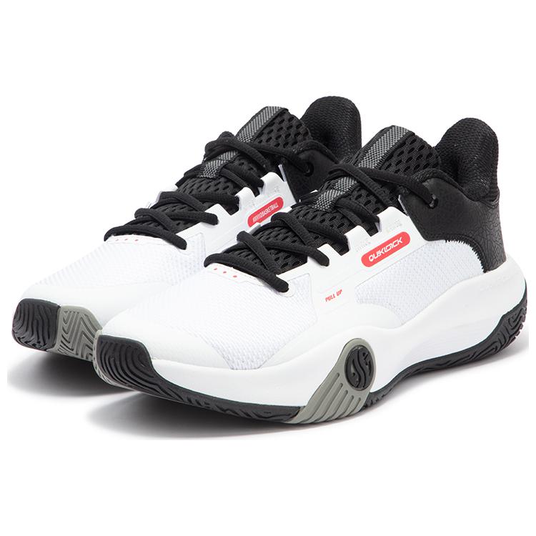 361° Abrasion Resistant Breathable Abrasion Resistant Breathable Low top Basketball Shoes Men’s White Black