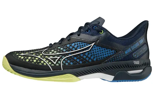 Mizuno Wave Exceed Tour 5 Low top Tennis Shoes Unisex Black Blue Yellow