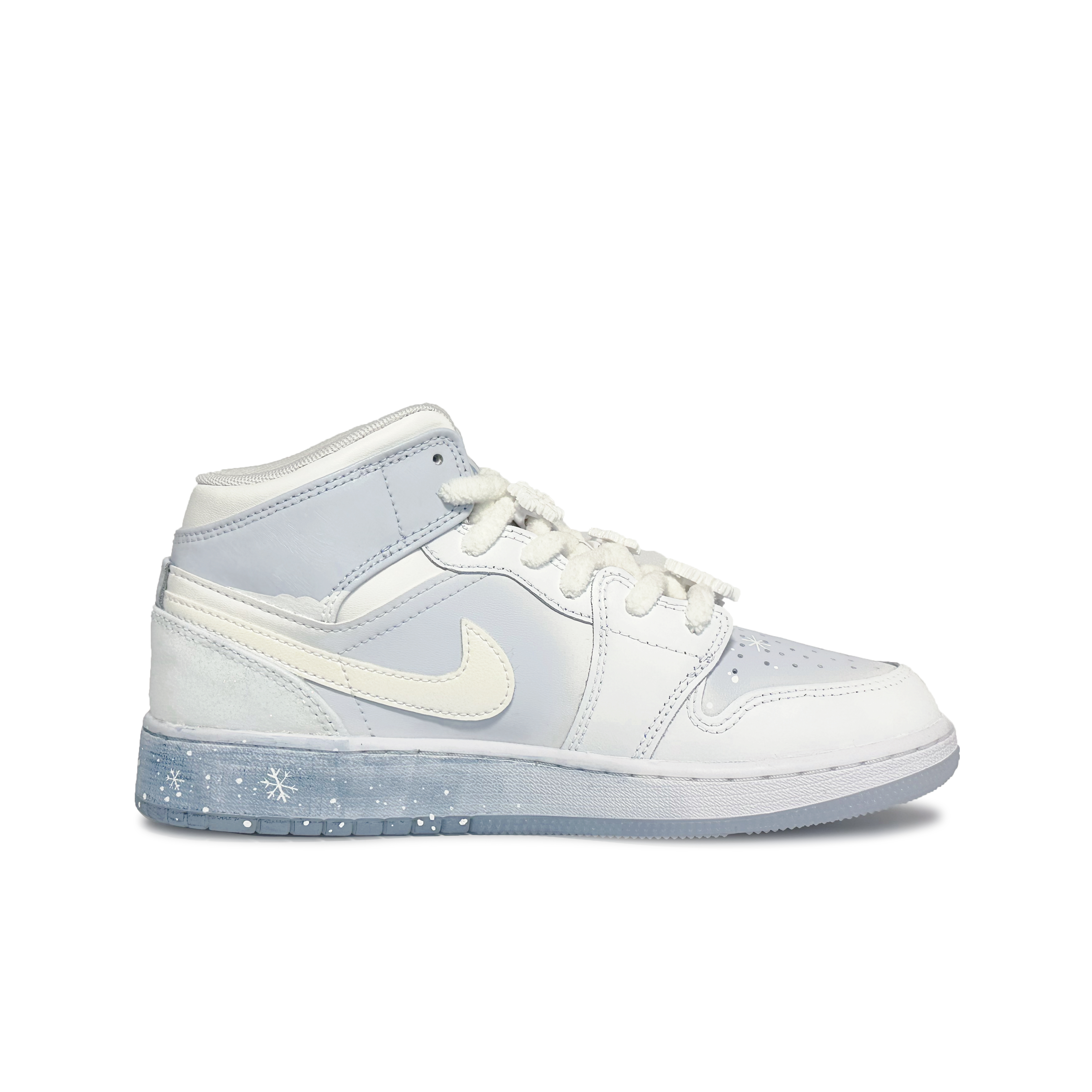 Jordan Air Jordan 1 Mid top Vintage Basketball Shoes GS Blue White