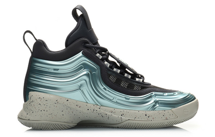Li Ning CF Obsidian Starry Sky Glaze Fabric Cushioning Slip Resistant Support Cushioning Slip Resistant Support Mid top