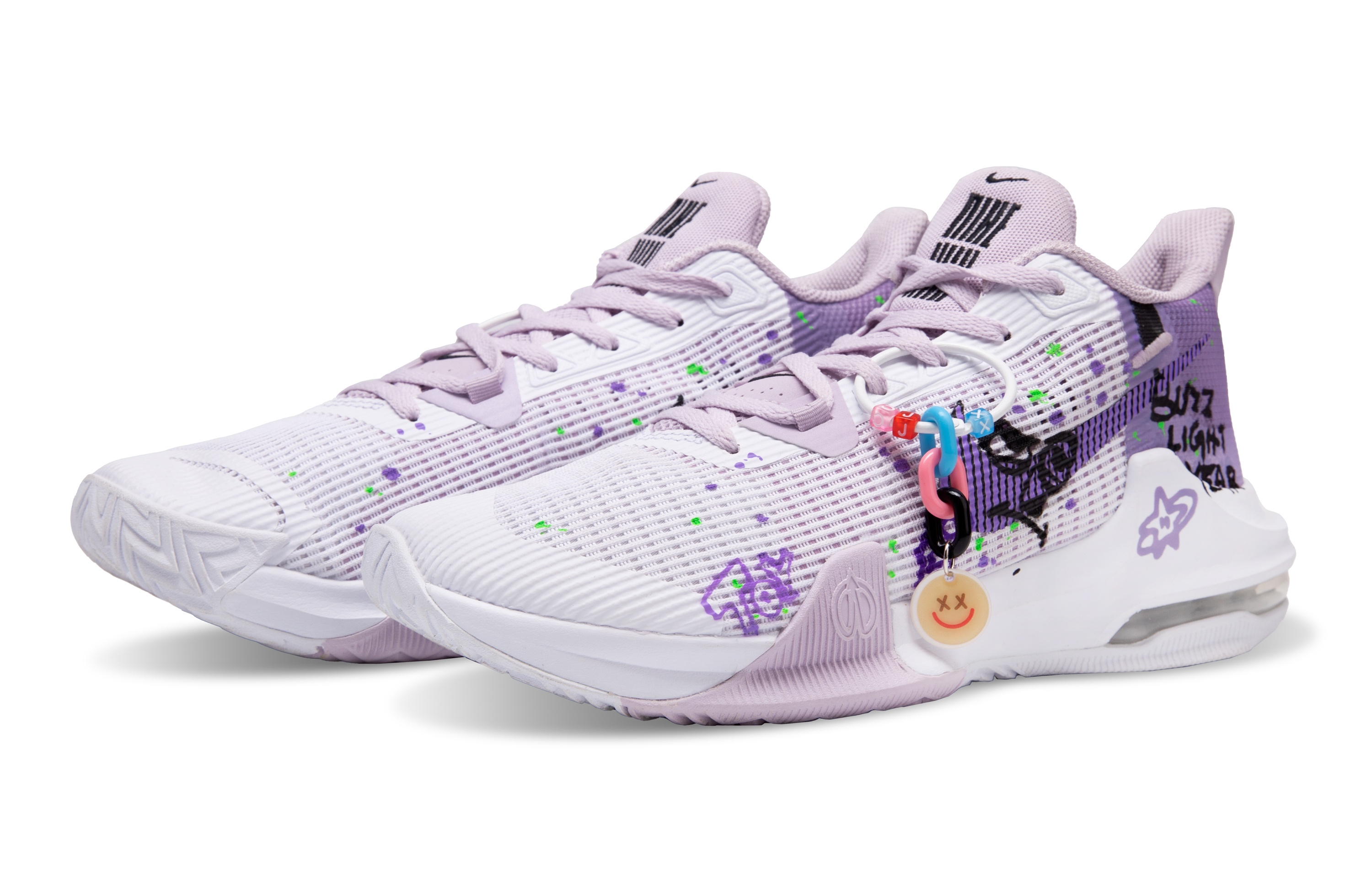 Nike Air Max Impact Basketball Shoes Men’s Low Top White Purple