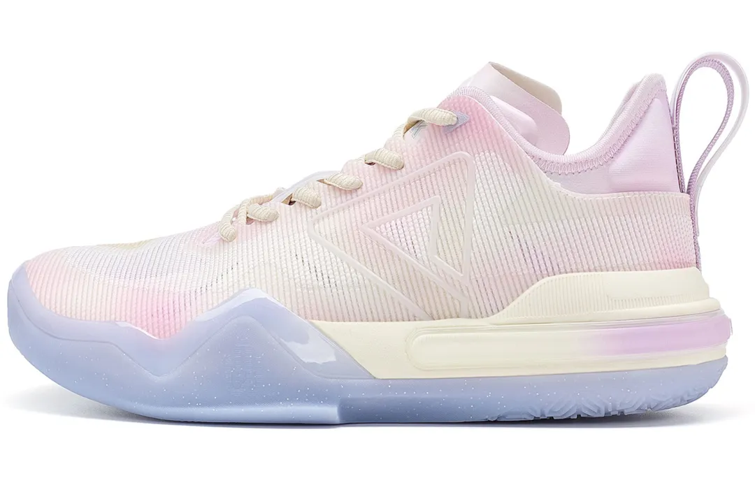 PEAK Andrew Wiggins AW1 Integrated Version Taichi Mid top Performance Basketball Shoes Women's Camellia Pink
