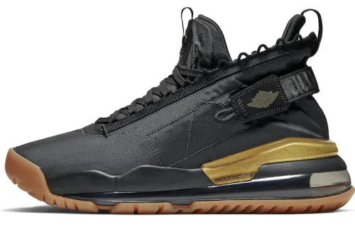 Jordan Proto-Max 720 Comfortable Sports Mid-top Basketball Shoes Men's Black Raw Rubber
