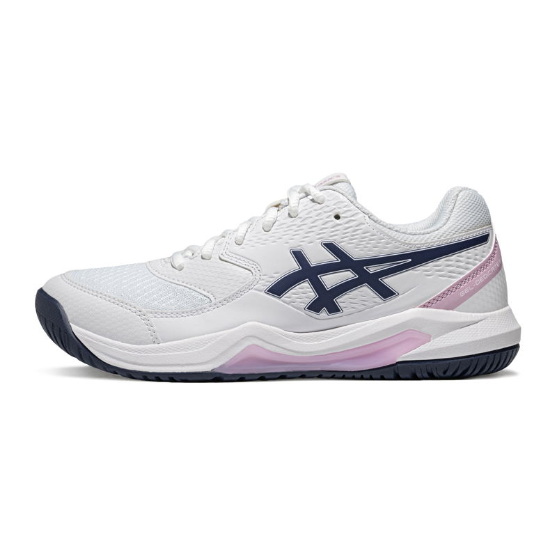 ASICS Gel Dedicate 8 Comfortable Slip Resistant Low top Tennis Shoes Women’s White Blue