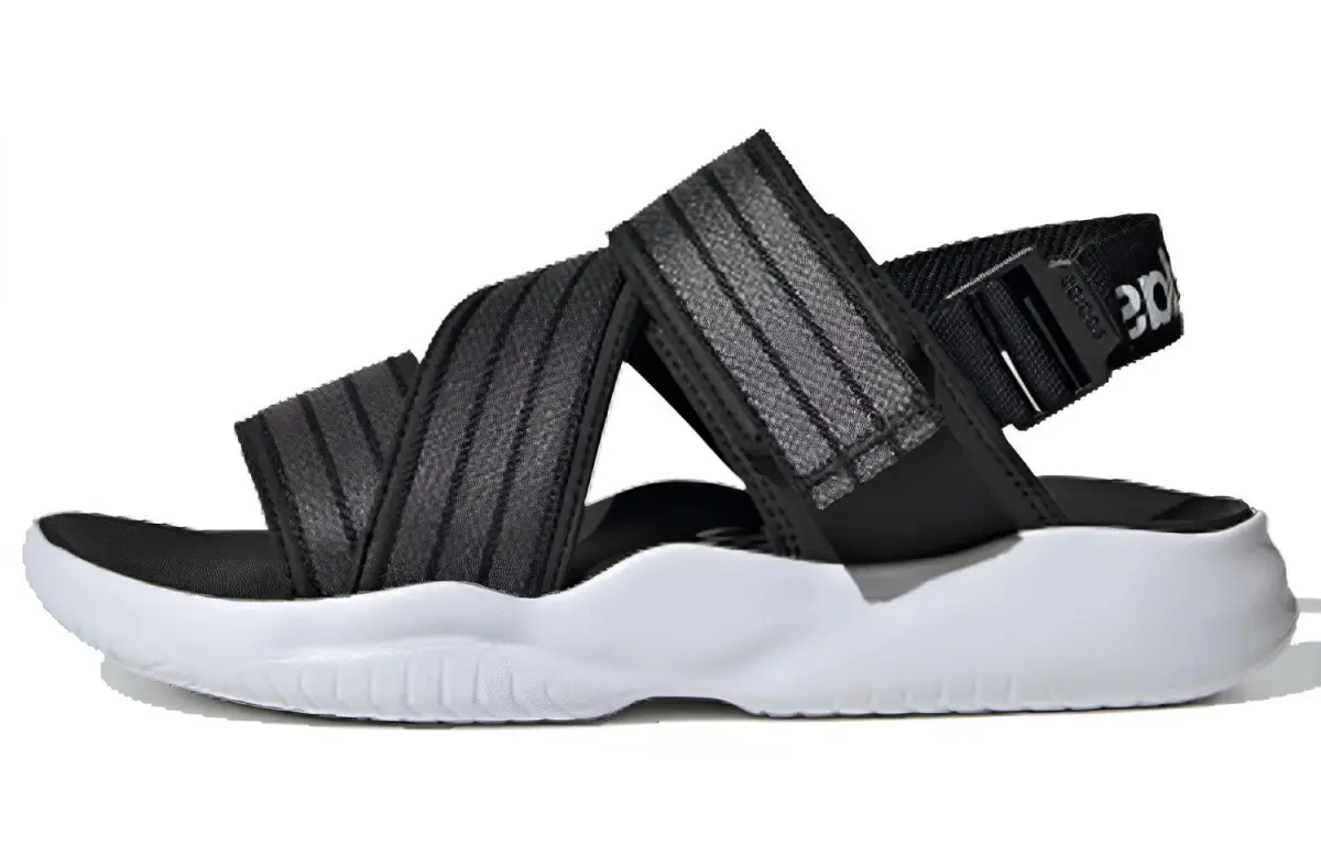 Adidas 90s Sandal Velcro Casual Black Gray White Sandals 'Black Grey White' Women's