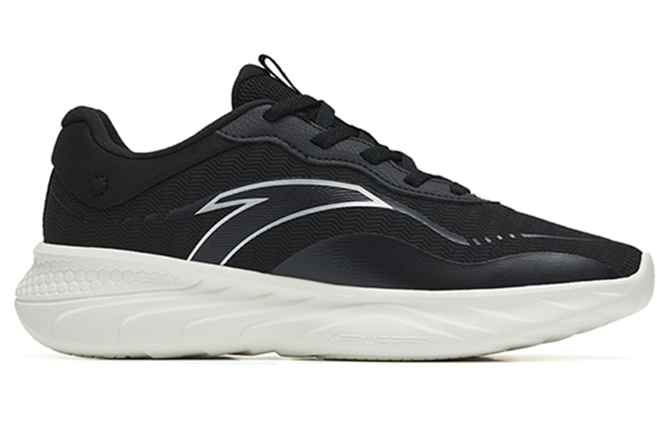 Anta Textile, Synthetic Leather Cushioning Slip Resistant Abrasion Resistant Low top Training Shoes Men’s Black White