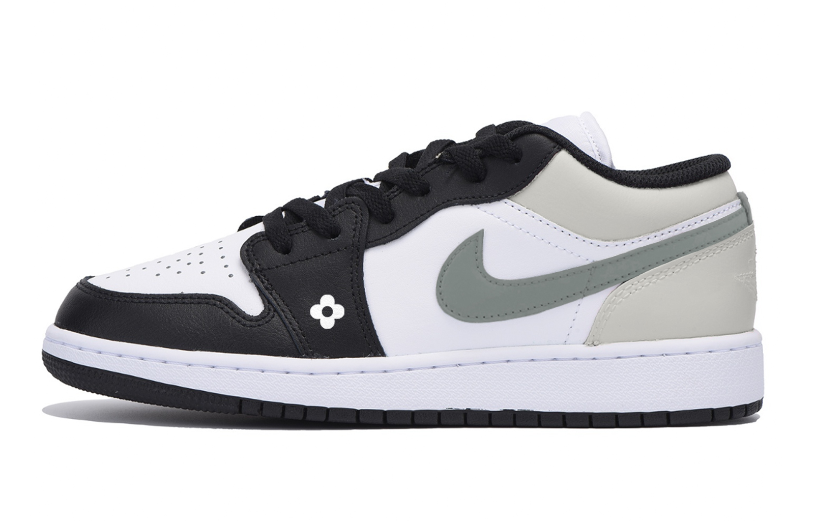 Jordan Air Jordan 1 Low top Vintage Basketball Shoes Men’s White Gray