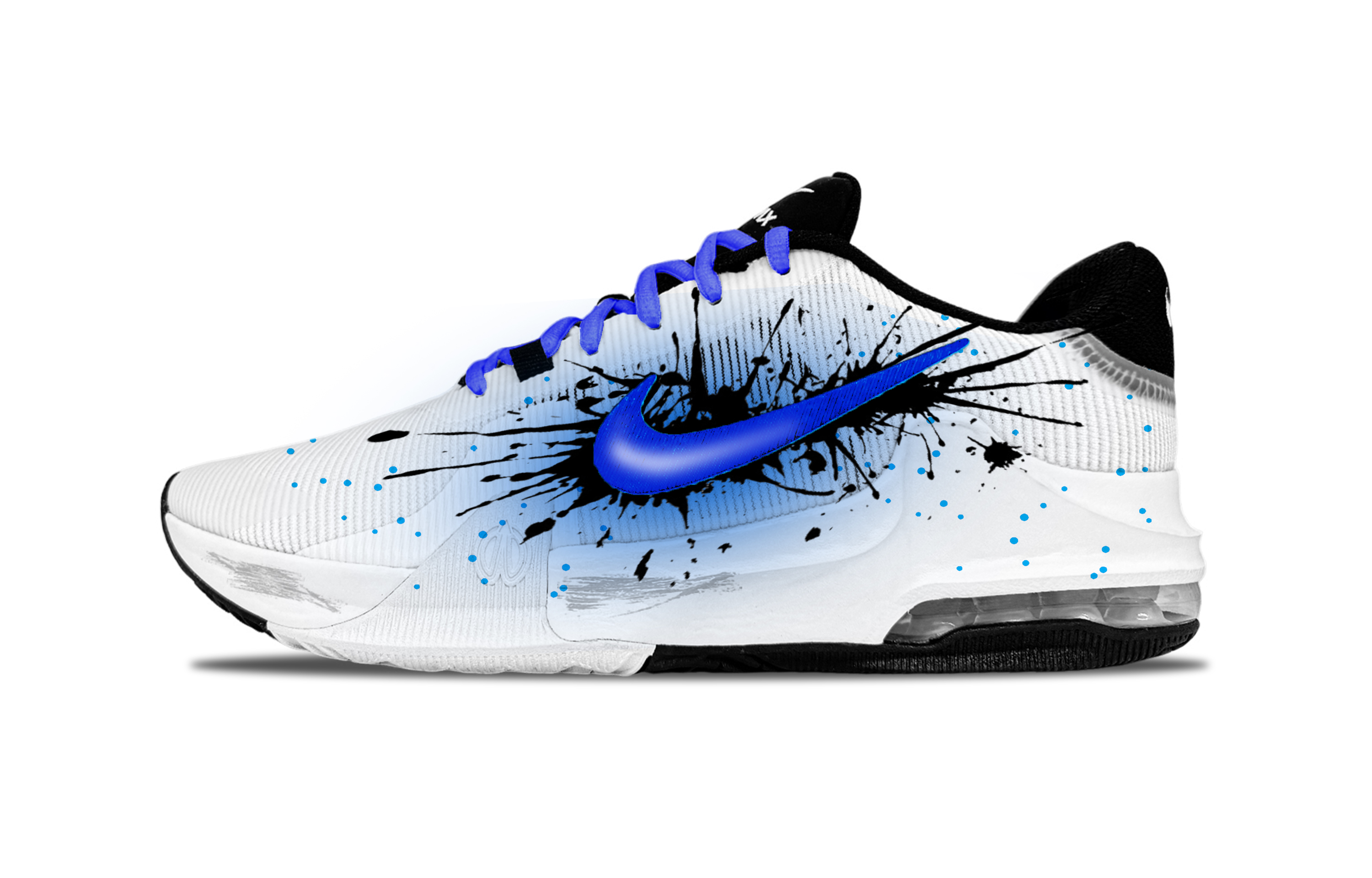 Nike Air Max Impact 4 Yulan Venom Slip Resistant Slip Resistant Low top Basketball Shoes Men’s Flame Blue
